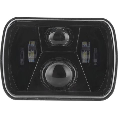 Phare carré LED H4 7 pouces haute luminosité 12-24 V compatible avec YJ