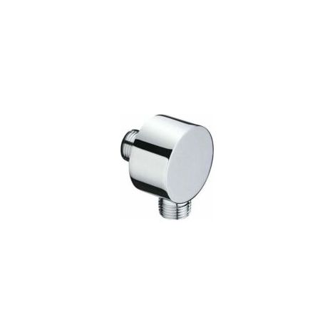 Runder Schlauchanschluss – Verchromter Wandwinkel – Messing – Universal – 1/2" – Sandanschluss – Wandbrauseanschluss für Handbrause