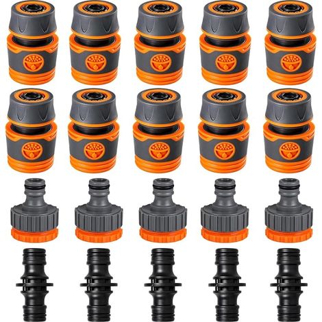 20 Pièces Raccords Rapides Tuyau d’Arrosage 1/2 Pouce, Kit Arrosage Jardin (1/5)