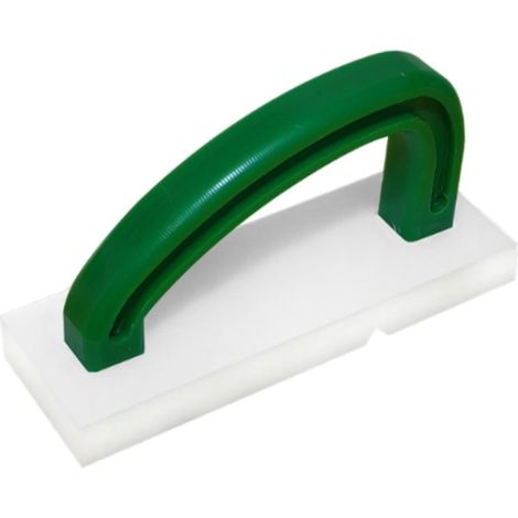 Espátula rascadora de plástico PE verde, herramienta de limpieza para tablas de cortar.