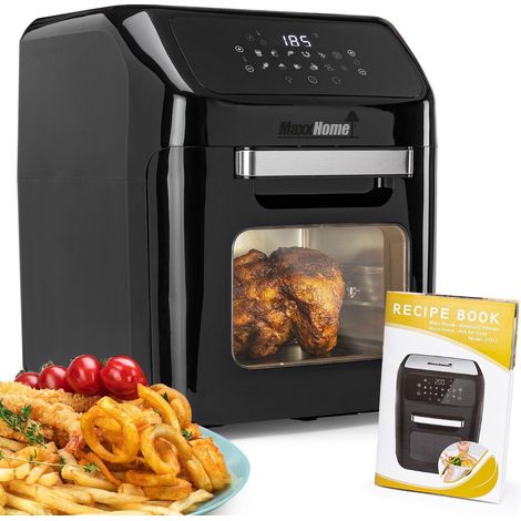 MaxxHome Friggitrice ad Aria Calda XXL – Forno 9 in 1 per Friggere – Touch Screen – 1800 W con Ricettario e Accessori (1/5)