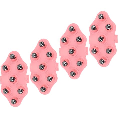 Set aus 4 handflächenförmigen Massagehandschuhen mit 7 Magnetkugeln zur Linderung von Muskel-, Rücken-, Nacken-, Gelenk-, Fuß-, Schulter- und Beinschmerzen. (1/4)