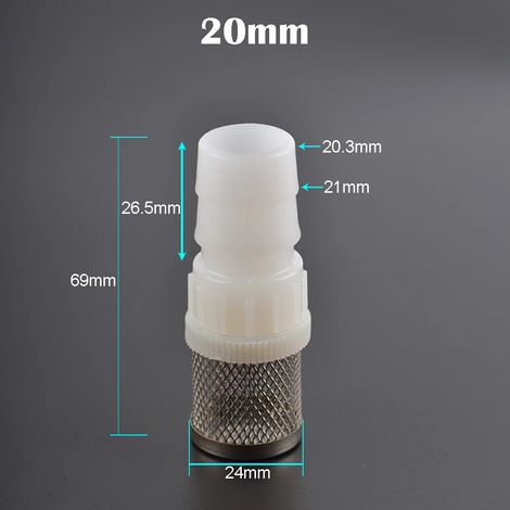 Filtre à tuyau (20 mm - Chine continentale) pour lavage de voiture, arrosage de jardin, aquarium, en acier inoxydable. (1/5)