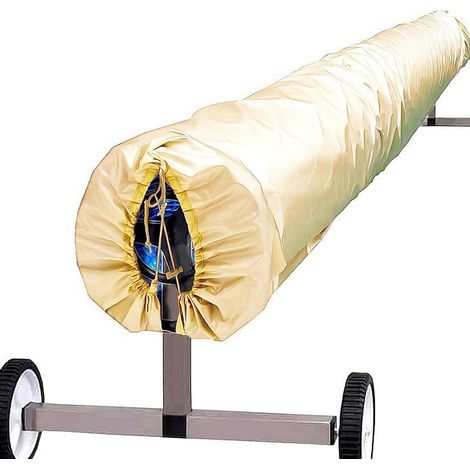 Waterproof Fabric Pool Tarpaulin Winder Cover,Outdoor Pool Protection Cover,Cover for Solar Tarpaulin,Anti-Wind/Rain/Dust/UV Pool Ta (1/5)