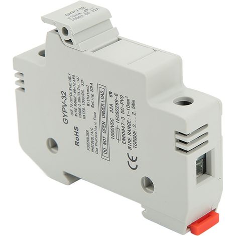 Porte-fusible miniature 1P 32A, base en polycarbonate ignifugé pour système de production d'énergie photovoltaïque 1000 V CC (1/5)