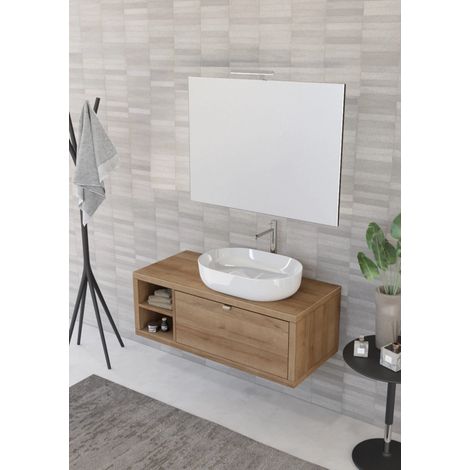 mobile bagno "tintoretto" rovere, 110 cm (1/4)