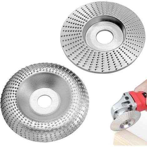 2 Stück Winkel-Schleifscheiben, Holz-Winkelschleifscheibe, Holzschnitz-Schleifscheibe für 3,9 Zoll/100 mm—— (1/5)