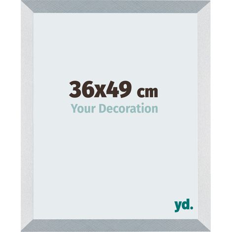yd. - Cadre photo 36x49 - Aluminium Brosse - MDF - Mura