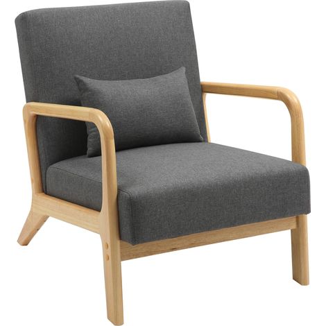Sessel Hibbing Stoff dunkelgrau