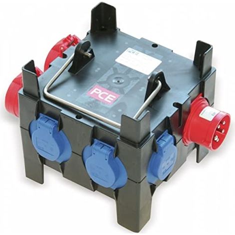 Formato Caja de distribución eléctrica negra 8 ubicaciones