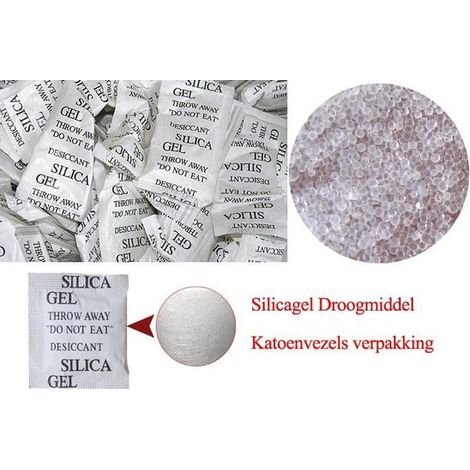 Lot de 100 sachets déshydratants en gel de silice - Absorbeur d'humidité - Protection contre l'humidité (1/5)