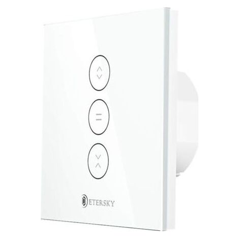 Interrupteur Volet Roulant Connecté, Commutateur Intelligent Volet Roulant Stores Connecté, Interrupteur Tactile Peut Éteindre la LED, Timer - 1 Packs (1/5)