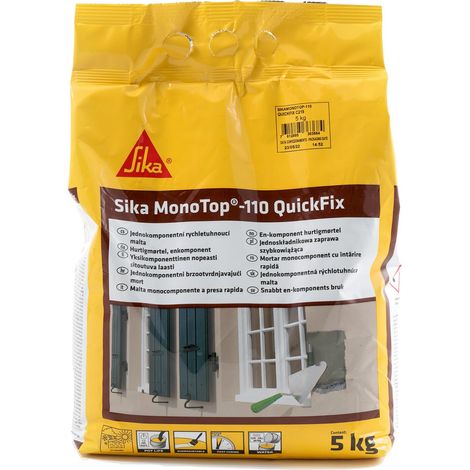 Sika - Sika Monotop 110 QuickFix, Grigia - Malta pronta monocomponente - Per un'ottima adesione a presa rapida - 5kg (1/5)