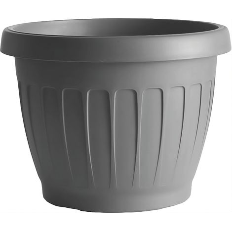 Bama VASO TONDO TERRA Col. Grigio Ø cm. 25x18,5 h
