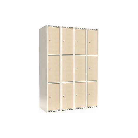 kaiserkraft Armadietto a 3 scomparti Fydor HPL 4 colonne (1/2)