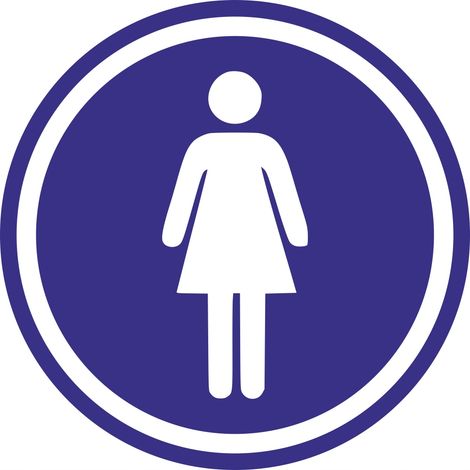Informationsaufkleber – Damentoilette 10 cm (1/2)