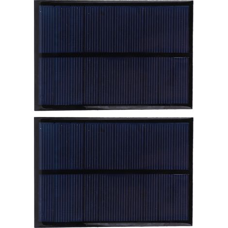 Panneau Solaire Mini 5V 500mA 2 Pièces, Module Batterie Polysilicium Époxy, Alimentation Équipement Industriel (1/5)