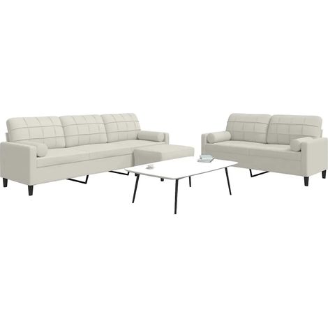 Ensemble de canapés 3 pcs avec coussins et traversins velours (1/5)