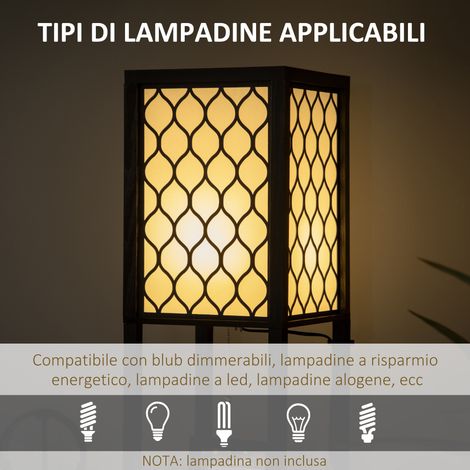 Colonne lumineuse en MDF et plastique avec 2 niveaux de rangement, lampadaire design 26x26x156 cm pour salon, chambre et bureau. (1/5)