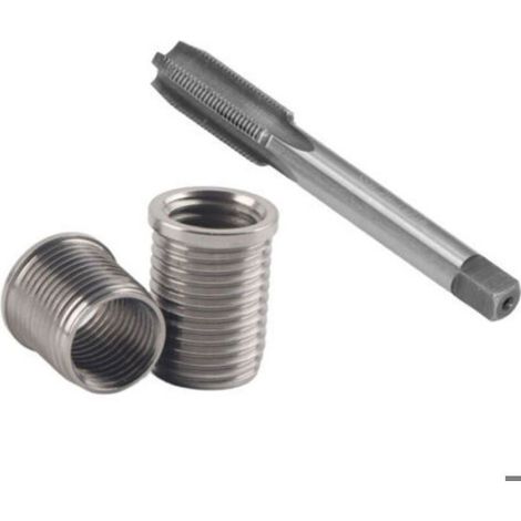 Kit Réparation Filetage Bougie D'allumage - M10x1 0 Et M12x1 0 - Pour Moteurs Essence Et Diesel - 10 Tuyaux En Acier Inoxydable + 1 Taraud - 11 Pièces (1/5)