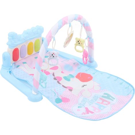 Tapis d'éveil multifonctionnel avec piano et hochets pour bébé. (1/5)