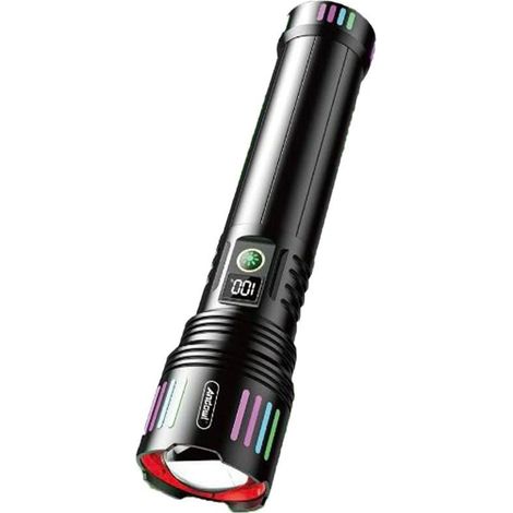 Andowl - Torcia In Lega Di Alluminio Luce Potente Led Elettrica Portatile Ricaricabile Zoom L660 -