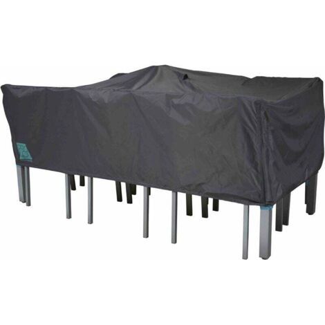 Pair Housse salon de jardin 200 x 130 x 60 cm grise  Gris