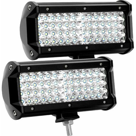 Faro da lavoro a LED da 7 pollici, 12 V 300 W, faretto per auto a LED da 144 W, IP67 impermeabile, proiettore, fendinebbia a LED da 27.000 lm, fari da lavoro per auto, camion, trattore, SUV, barca (2 (1/5)