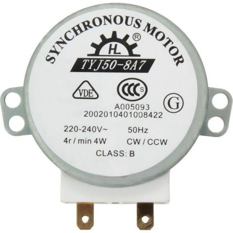 Moteur TYJ50-8A7 220-240V AC 4R / Min CW/CCW 50Hz pour table de tour de four à micro-ondes-RAPANDA (1/5)