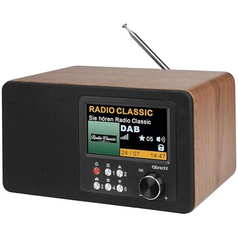 Albrecht DR 863 Radio digital Mono, DAB+/FM, gran pantalla a color de 4,3", ASA