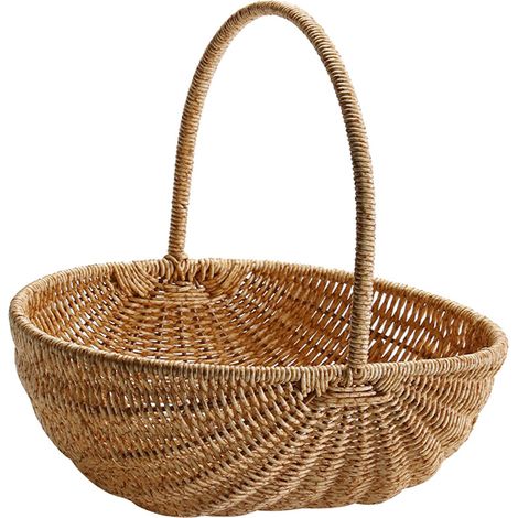 Panier Tissé Multifonctionnel Respirant Stockage Pique-Nique Salle De Bains Shopping (1/5)