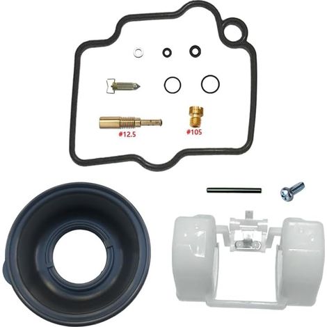 Kit de réparation de carburateur pour moto YC-Z125 2016 125 cm³  Kit + membrane + flotteur  Compatible avec YC-Z125  monocylindre 125 cm³  joints en nitrile résistants à l'essence, gicleurs de précisi (1/2)