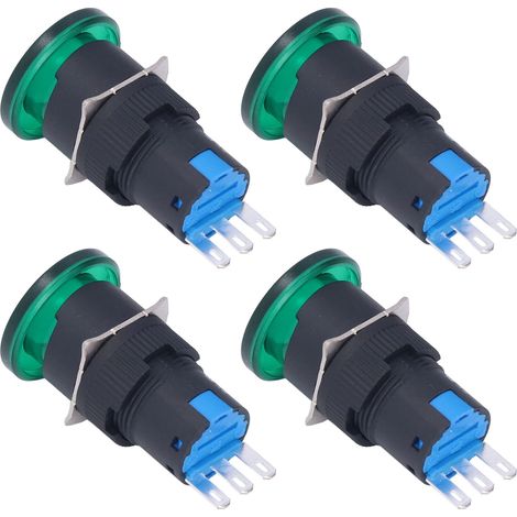 Kit d'accessoires de 25 interrupteurs à bouton-poussoir BERM momentanés à réarmement automatique, 16 mm, 3 broches, pour équipement BEM-LA16-11M-G (1/5)