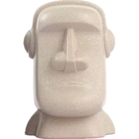 Statues Moai de l'île de Pâques (blanches), enceinte sans fil, lecteur audio par carte TF, décoration intérieure, chargeur USB (1/2)