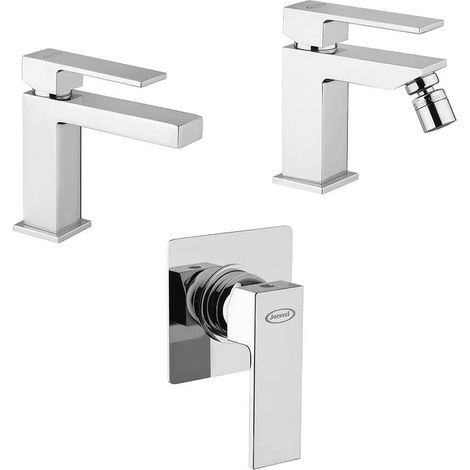 Set miscelatori Jacuzzi Rubinetteria lavabo bidet e doccia incasso serie Twinkle (1/5)