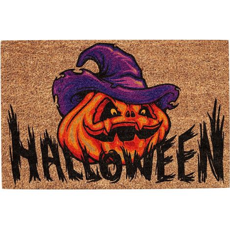 Tapis De Seuil - Tapis D'Extérieur - Motif Citrouille Halloween - Pour Porte D'Entrée Patio Garage - 1 Pièce (1/5)
