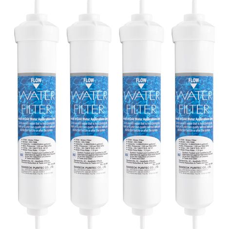 Lot de 4 filtres a eau d'origine DD-7098 pour refrigerateur, congelateur Daewoo, Bosch, Gorenje, Electrolux - DD-7098