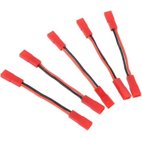 Connecteur JST Femele Vers JST Femele - Câble Adaptateur 22 Awg - Pour Modèles Rc Et Esc - 5 cm - Lot De 5 (1/5)