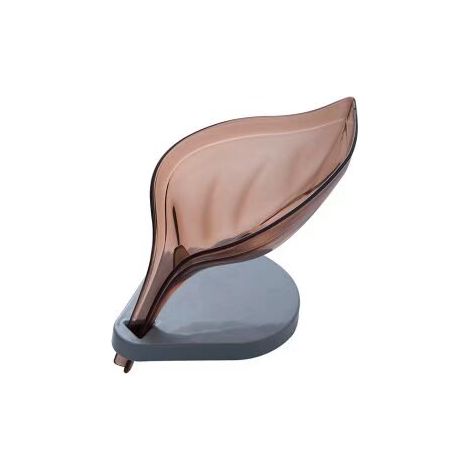 MINKUROW 2 Pezzi Portasapone, Portasapone A Foglia, Portasapone Di Scarico, Portasapone A Ventosa, Portasapone Senza Foratura Portasapone Riutilizzabile Autoadesivo Per Bagno E Cucina Marrone (1/5)