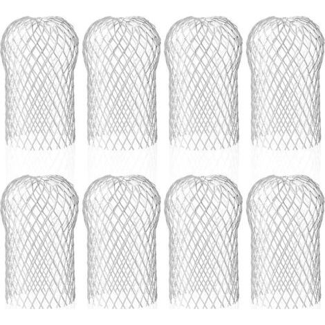 Lot de 8 Crapaudine de Gouttire en Aluminium, Filtres de Gouttire Flexible et Durable pour Maison Avant-toit Tuyau de Descente contre les Feuilles (1/4)