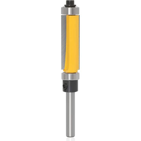 8mm Queue Fraise à Affleurer à Bois en Carbure de Tungstène, Fraise Defonceuse Couteau à Bois Outil de Fraisage avec Roulement Supérieur et Inférieur Fraise à Copier pour Travail du Bois (1/5)
