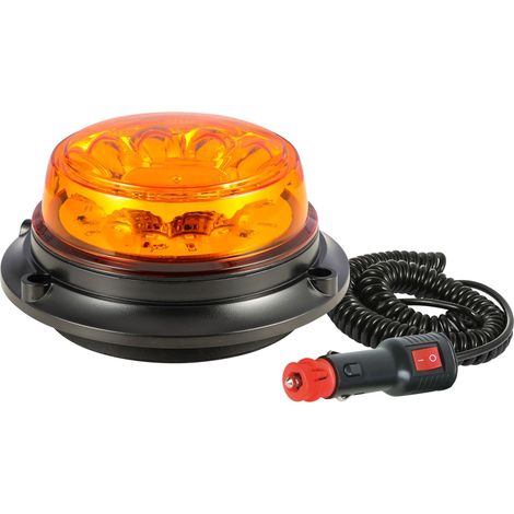 Lampeggiante a LED 12-24V base magnetica con 8 led da 3W (1/2)