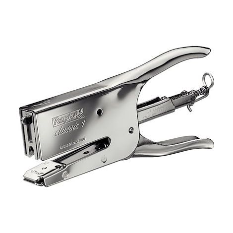 RAPID - Agrafeuse Classic K1+, 50 feuilles (80 g/m²), Pince Agrafeuse 24/6 et 26/8+, Bureau, Maison, Commerce, Bricolage Chromé - (10510602)
