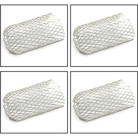 4 Pièces Crapaudines pour Gouttière D’Environ Filtres De Gouttière Grille Grillage Stop Feuille Crapaudine Crépine Pare Feuille Cache Gouttière Acier Inoxydable 6,69 X4.72Pouces (1/5)