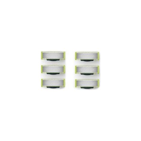 Lames de rechange universelles pour rasoir et tondeuse OneBlade – Acier inoxydable résistant, idéales pour le rasage, la coupe et le stylisme de la barbe – Lot de 6 (1/5)