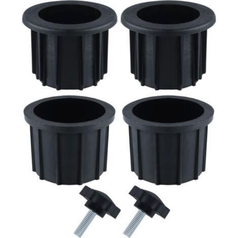 2 Sets (6-teilig) Balkon-Sonnenschirmzubehör, 4 Schirmlochringe und 2 Handgriffschrauben, Schirmhalterung für Terrassentisch, Balkon, Terrasse (1/4)