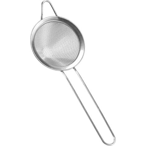 Passoire à thé, passoire à mailles fines de 8,4 cm (3,3 pouces), passoire en acier inoxydable avec poignée pour égoutter et rincer (1/4)