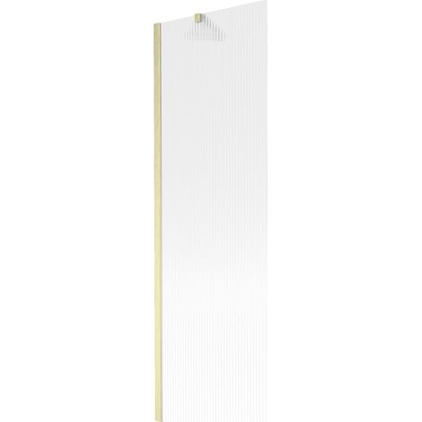 Mexen Next paroi de baignoire 1-volet 60 x 150 cm, rayé, or brossé - 895-060-000-00-09-55