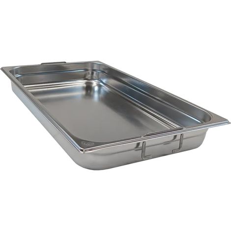 Bac gastronorme GN 1/1 - 65 poignées escamontables en inox REDFOX - GN 1/1-65 U - REDFOX