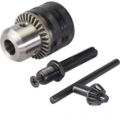 Silverline Keyed Chuck, Key &amp SDS Plus Adaptor Kit 3pce - 13mm - 1/2&quot 20UNF